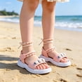 thumbnail image 5 of SGMVNU Toddler Little Girls Sandals Open Toe Soft Sole Flat Sandal Casual Lightweight Summer Beach Sandal Dress Shoes, Size 5-5.5 Years, Pink, 5 of 8