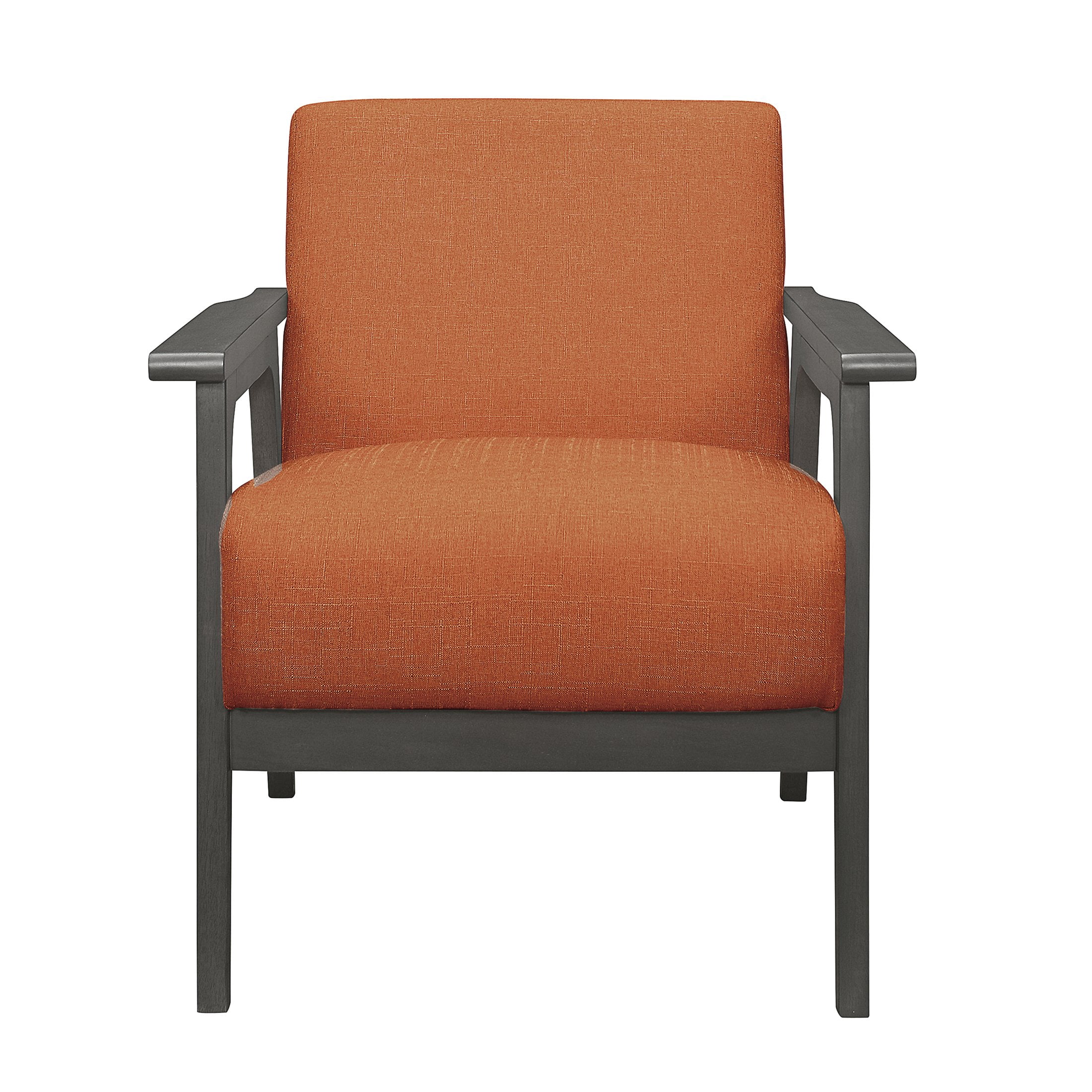 OakvillePark Ovenell Fabric Upholstered Accent Chair, Orange