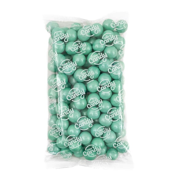 Color it Candy, Shimmer Turquoise Decorative 1-Inch Sixlet Gumballs, 2 lb