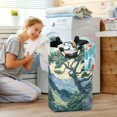 thumbnail image 5 of Yayeee Freestanding Laundry Hamper with Handle Collapsible Large Storage Basket for Clothes, Retro Tree, 5 of 7
