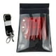 thumbnail image 3 of Estuche para tijeras, bolsa para tijeras, herramienta para tijeras, cuero de PU con cinturón, tijeras para el cabello rojo claro, 3 of 9