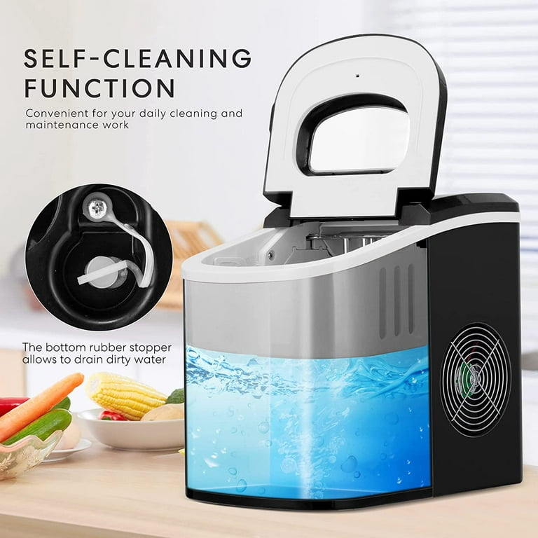 Ice Makers Countertop, Self-Cleaning Function, Portable Electric