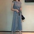 thumbnail image 4 of Ruyang Vintage Casual A Line Dresses Short Sleeves Loose O Neck Summer Cotton Linen Drawstring High Waisted Retro Dress Solid A Line Sundress for Women, 4 of 4