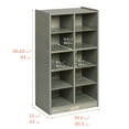 thumbnail image 2 of ECR4Kids 10 Cubby Mobile Tray Storage Cabinet, 5x2, Classroom Furniture, Grey Wash, 2 of 9