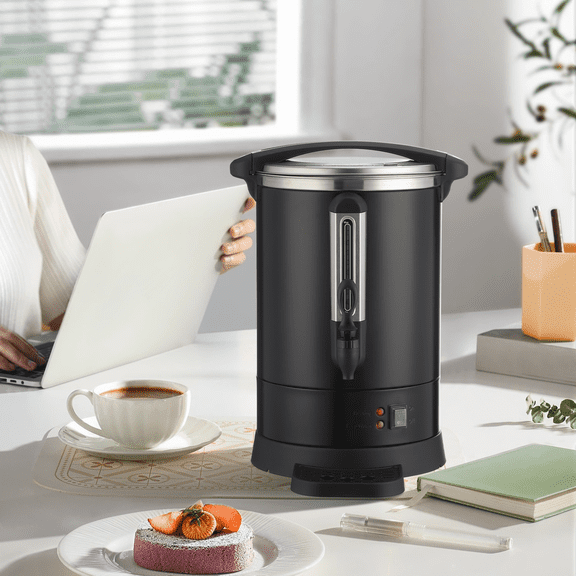 Garvee 80 Cup Coffee Urn Double Wall Stainless Steel 1500W Fast Brew 12L