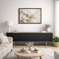 thumbnail image 5 of Framed Canvas Print Flower Wall Art Modern Decorative for Living Room Bedroom - 24"x36" BLACK, 5 of 8