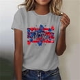 thumbnail image 4 of successthop Independence Day Clothes for Women Happy 4th of July Crewneck Shirt Casual T Shirts Short Sleeve Tops Gray, 4 of 6
