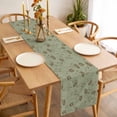 thumbnail image 3 of Table Runner 108 Inches Long for Kitchen Dining, Sage Green Floral Dresser Scarf Farmhouse, Dining Table Decorations for Wedding/Parties, Vintage Spring Botanical Flowers 13 x 108 In, 3 of 8