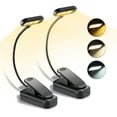 thumbnail image 1 of Anpro - Paquete de 2 luces de lectura recargables (6 LED, 3 niveles de brillo y 3 temperaturas de color), hasta 40 horas de lectura, luces de lectura ligeras con clip para libros en la cama, 1 of 2