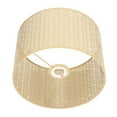 thumbnail image 3 of Pantalla de lámpara de tambor E27 E14 Clip en forma de hoja de abeto, cubierta de pantalla decorativa de Metal hueca para lámpara de techo de pared de mesa, color dorado, 3 of 10