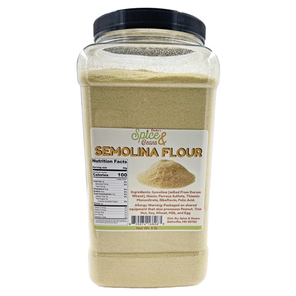 Semolina Flour | Made In America | By Dasher's Spice & Beans | 5 lb