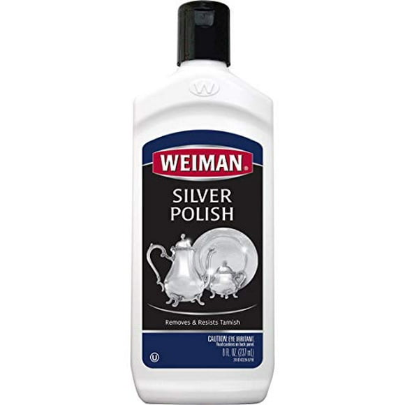 Weiman Silver Polish and Cleaner - 8 Ounce - Clean Shine and Polish Safe Protective Prevent Tarnish