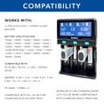 thumbnail image 3 of MaximalPower Universal Smart Battery Charger with Smart LCD Display for Rechargeable 9V AA AAA C D 26650 Batteries Li-ion Ni-MH - 6 Bay (2x 9V Battery Bays and 4x Universal Bays), 3 of 10