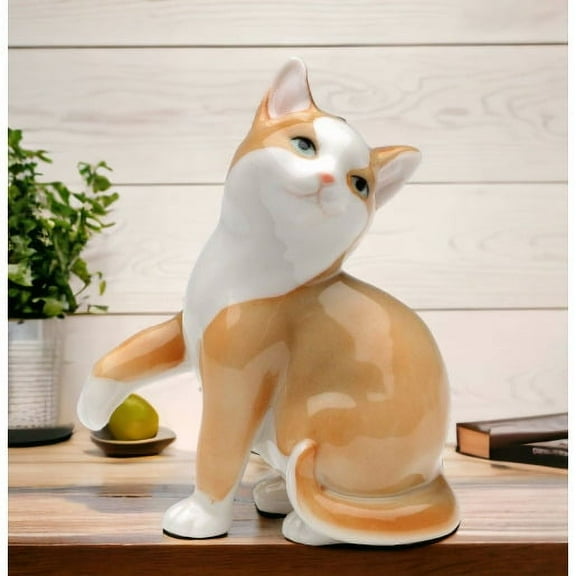 Ceramic Mini Cat Figurine Home Decor  Kitchen Decor ,