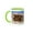 Green/White, variant on 3drose, Dachshunds on Boulders, 11oz Mug