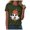 Army Green, variant on Gunia Halloween T Shirts Women Cotton Ghost Graphic Print Short Sleeve Crew Neck Casual Holiday Tops Tee Shirts Army Green S-2Xl