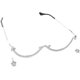 thumbnail image 1 of Guardurnaity Montura metálica de moda con brillantes diamantes decorativos engastados en la montura de las gafas y joyas de diamantes de Cadenas y cordones para anteojos plata, 1 of 6