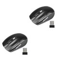 thumbnail image 1 of jesticaly Computer 2.4Ghz Wireless Optical Mouse Quick Speed Low Latency 6 Buttons Plastic Gaming Mice Desktop PC Portable Black 2Set, 1 of 6