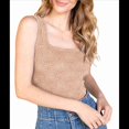 thumbnail image 2 of Tops Cortos de Tirantes Anchos con Cuello Cuadrado para Mujer, Tops Florales para Salir, Tops Cortos Ajustados con Ribete en Forma de Lechuga, Marrón M, 2 of 6