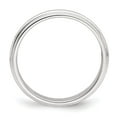 thumbnail image 3 of 925 Sterling Silver Polished 3mm Half Round Milgrain Size 5 Band Ring Ring for Women and Men, 3 of 6