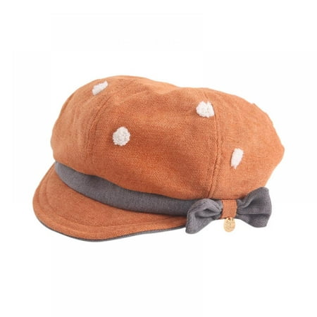 

Fashion Cute French Artist Beret Hat Warm Beanie Cap Headwear Dot Print for Kids Girls