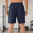 thumbnail image 6 of Puztloy Men Shorts Drawstring Elastic Waist Lightweight Athletic Workout Gym Running Shorts Casual Summer with Zipper Pocket Blue, 6 of 7