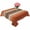 Orange, variant on Blue Brown Table Cloth Waterproof Tablecloths, Farmhouse Wood Grain Vintage Vertical Striped Tablecloth Dining Table Cover for Kitchen Party Tabletop Outdoor, Square Tablecloth 54x54 Inch