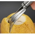 thumbnail image 4 of Xecvkr Stainless Steel Citrus Peeler and Zester Tool, Pomelo Orange Grapefruit Knife for Peeling and Coring, Fruit Prep Kitchen Utensil, 17.3x2cm, 1 Piece, 4 of 8
