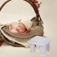 thumbnail image 4 of Fancy Infant recién nacido fotografía Prop taburete de madera foto de bebé foto de fondo telón de fondo Mini decoración de mesa de té/café Cuadrado blanco CUTICAT accesorios de fotografía, 4 of 7