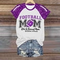 thumbnail image 5 of Trendfront Womens Football Mom Graphic T Shirts Crewneck Short Raglan Sleeve Sparkle Sports Casual Tee Tops, 5 of 5