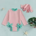 thumbnail image 2 of Toddler Baby Boy Summer Shark Swimwear One Piece Swimsuit Short Sleeve Romper Rash Guard Bathing Suit Beachwear,Z5-Pink,12-18 Months, 2 of 3