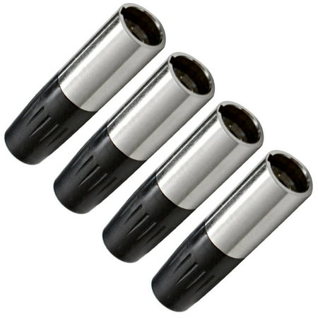 Seismic Audio Four New Mini Male XLR 3 Pin Connector/Plug for Cable - SAPT30-4Pack
