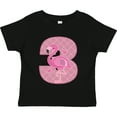 thumbnail image 3 of Inktastic 3rd Birthday Flamingo 3 Year Old Girl Girls Toddler T-Shirt, 3 of 5