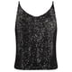 thumbnail image 4 of Camiseta Sin Mangas Con Tirantes Camiseta sin mangas con tirantes para mujer, chaleco de lentejuelas a la moda, ropa suelta para fiesta y Club (negro L) Cgtredaw para Mujer Negro T M, 4 of 9