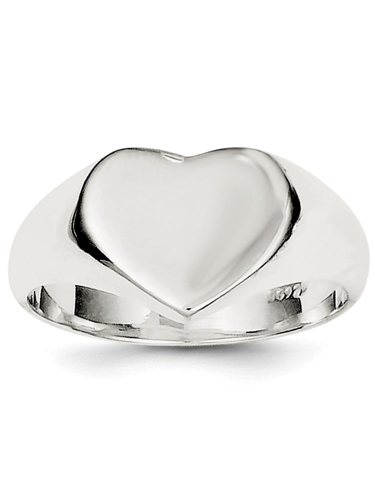 925 Sterling Silver Engravable Heart Baby Ring Size 1-5 925 Sterling Silver Engravable Heart Baby Ring Size 1-5