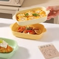 thumbnail image 5 of Rectangular Plate Cheese Baked Rice Plate Dining Plate Vegetable Plate Baking Baking Pan Double Ear Baking Pan, 5 of 5