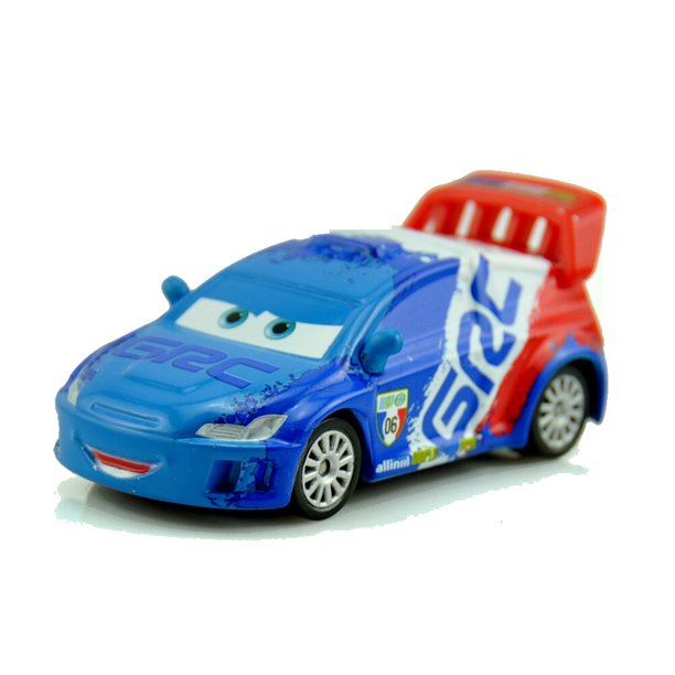 Disney-coches Pixar de juguete para niños, Cars 2 y 3 de Metal fundido a presión C4 WRC, escala 1:55 Gong Bohan LED