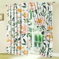 thumbnail image 3 of Watercolor Floral Curtains – Botanical Blackout Window Drapes for Bedroom, Living Room, and Home Decor, Thermal Room Darkening Grommet Curtains,A, 3 of 10