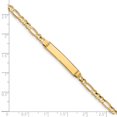 thumbnail image 3 of 14k Yellow Gold Figaro Name Bar Identification Id Bracelet, 3 of 7