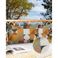 thumbnail image 2 of Pack of 2 Outdoor Pillow Covers, Nordic Retro Orange Black White Geometric Abstract Art Waterproof Square Throw Pillowcase Cushion Decorative Pillow Covers for Couch Patio Tent, 20x12 in, 2 of 6