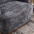 thumbnail image 4 of MAYEERTY Swivel Barrel Chair, Comfy Round Accent Sofa Chair for Living Room, 360 Degree Swivel Barrel Club Chair, Leisure Arm Chair for Nursery, Hotel, Bedroom, Office, Lounge (Gray), 4 of 21