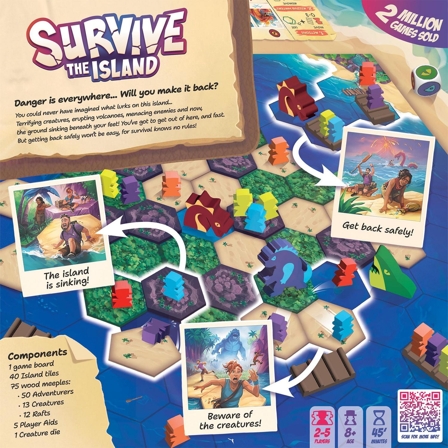 Asmodee - Zygomatic - Survive The Island - Jeu de Société Idéal pour s'Amuser en Famille - 2 à 5 Joueurs - À partir de 8 ans - Anglais