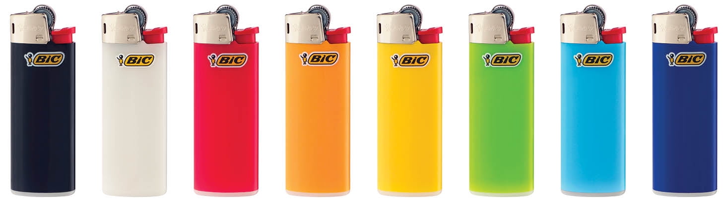 BIC Mini Pocket Lighter, Assorted Colors, 50-Count Tray, Safe and Reliable