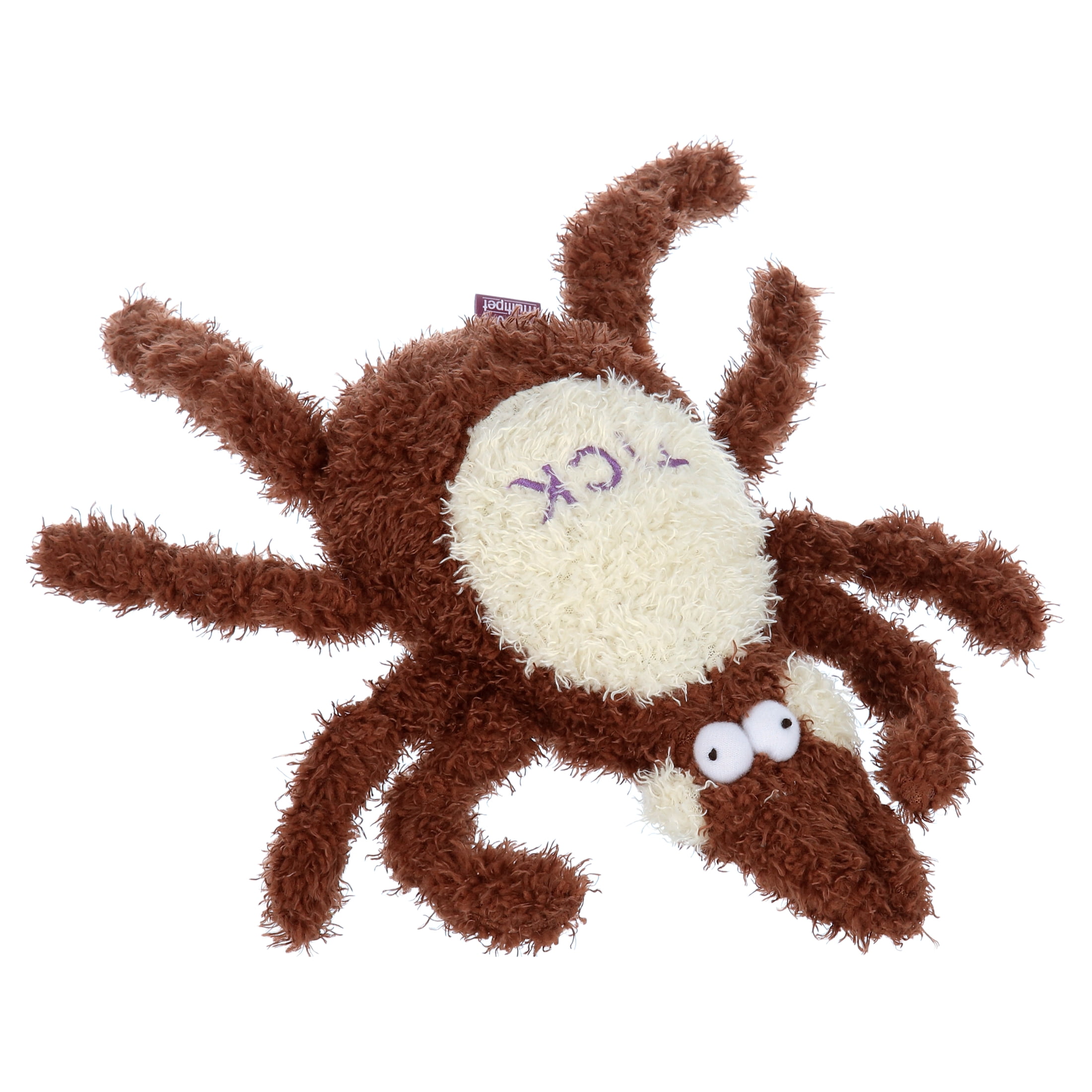 Multipet Plush Tick Dog Toy, Brown/Yellow
