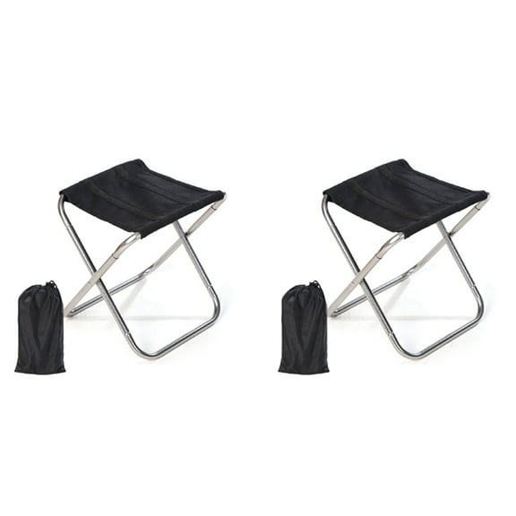2X Folding Small Stool Bench Portable Mare Ultra Light Subway Train Travel Picnic Camping Fishing Chair Foldable