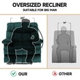 thumbnail image 5 of Oversized Recliner Chair 350 lb Weight Capacity, Home Oversized Velvet Manual Chair Recliner Overstuffed Arms and Back for Home Theater Living Room Green, 5 of 7