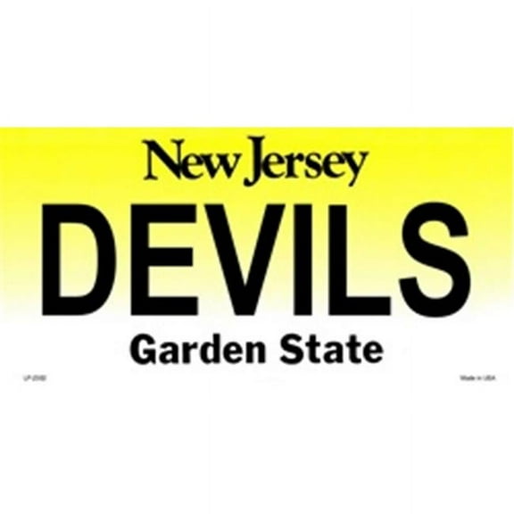 New Jersey State Background License Plates- Devils
