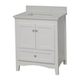 thumbnail image 4 of KBC Abbey 30" Solid Wood Bathroom Vanity w/ Quartz Stone in White, 4 of 8