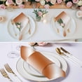 thumbnail image 2 of Orange White Ombre Cloth Napkins, Farmhouse Country Minimalist Art Washable and Reusable Dinner Napkins Set of 4, Table Napkin for Kitchen Party Birthday Wedding Hotel Housewarming 20"x20", 2 of 8