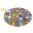 thumbnail image 3 of GlassOfVenice Murano Glass Millefiori Pendant "Multicolor" in Gold-Plated Frame 1-1/2", 3 of 5